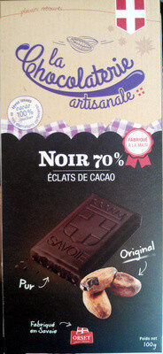 Noir 70 % Éclats de cacao - Produit