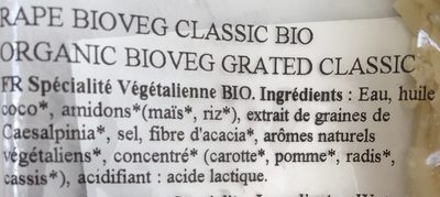 Frais & Primeur / Crèmerie / Fromages Bio - Ingredients - fr