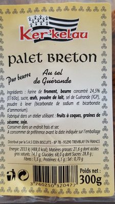 Palet breton au sel de guérande - Ingrédients