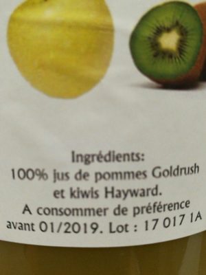 Jus de pommes et kiwi - Ingrédients