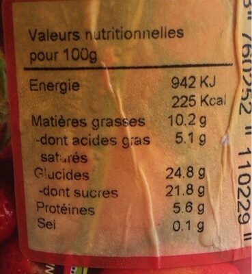Glace au chocolat extra - Nutrition facts - fr