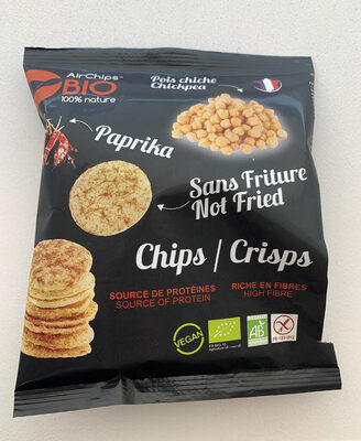 Chips bio de pois chiche au paprika sans gluten - Prodotto - fr