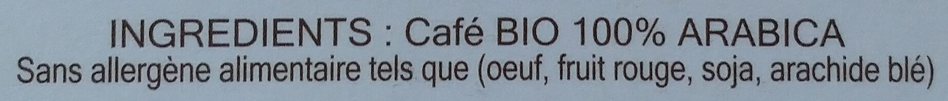 Café BIO Pérou x 10 capsules biodégradables - Ingredients - fr