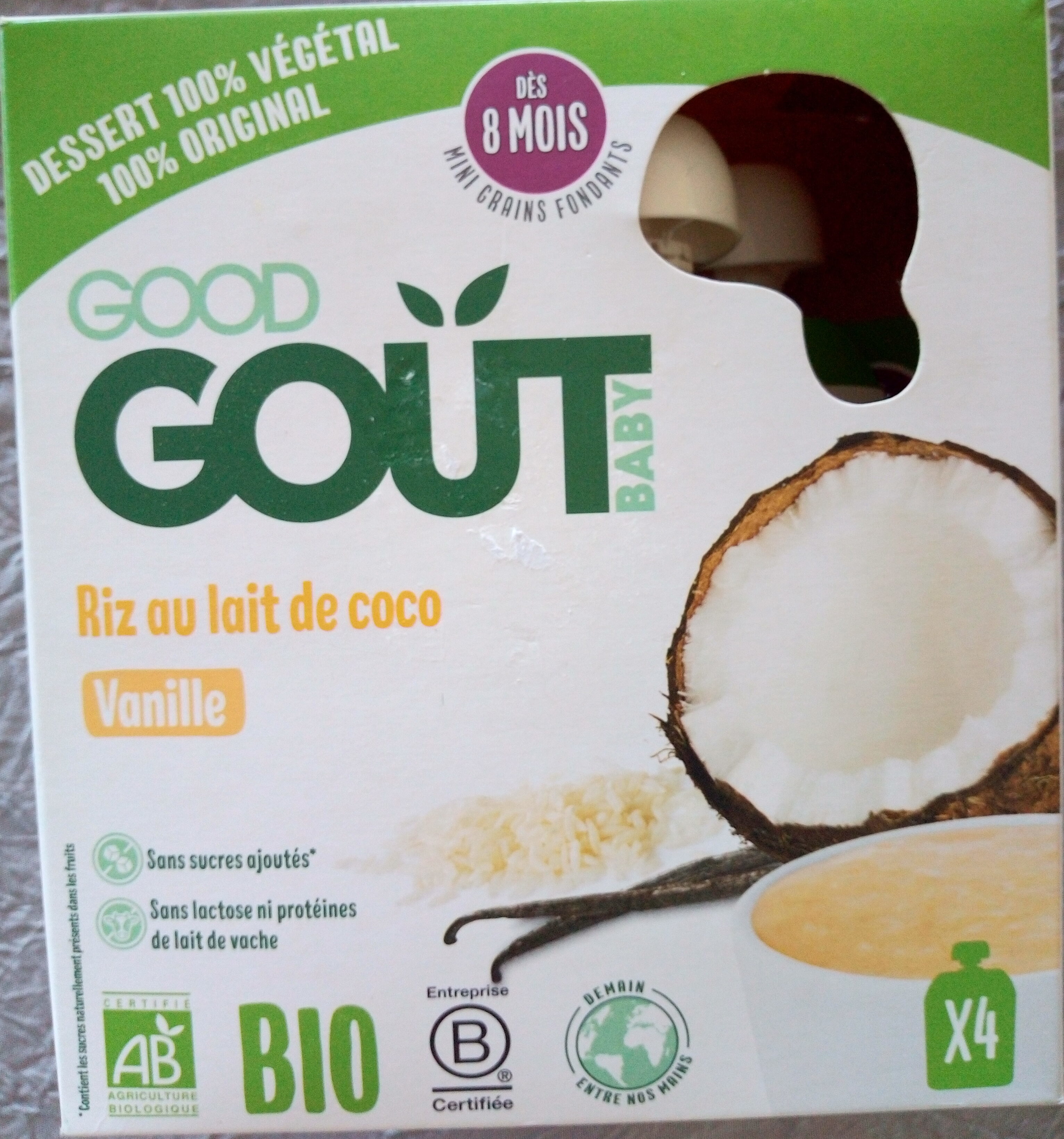 Riz au lait de coco - Vanille - Producte - fr