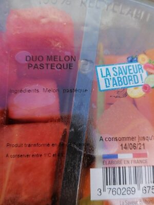 Duo melon pastèque - Tableau nutritionnel