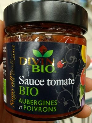 Sauce tomate bio aubergines et poivrons - 1