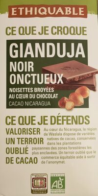 Chocolat gianduja - Produit