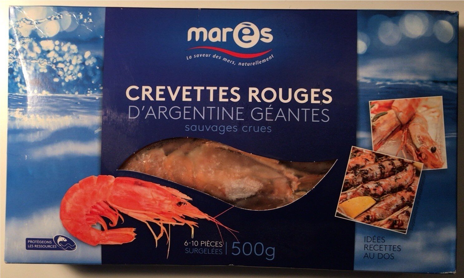Crevettes rouges d’Argentine géantes sauvages crues - Produit