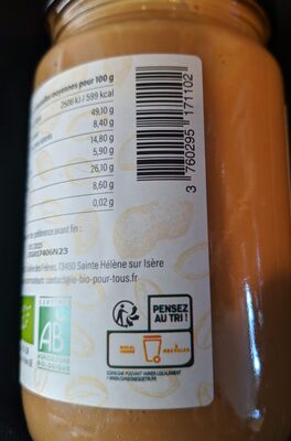 Purée de cacahouètes - Recycling instructions and/or packaging information - fr