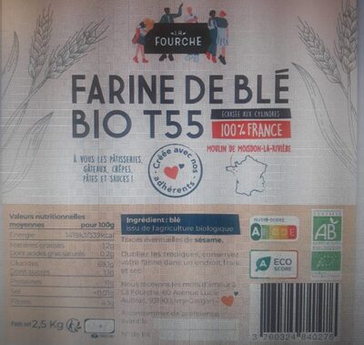 Farine de blé Bio T55 2,5kg - Produit