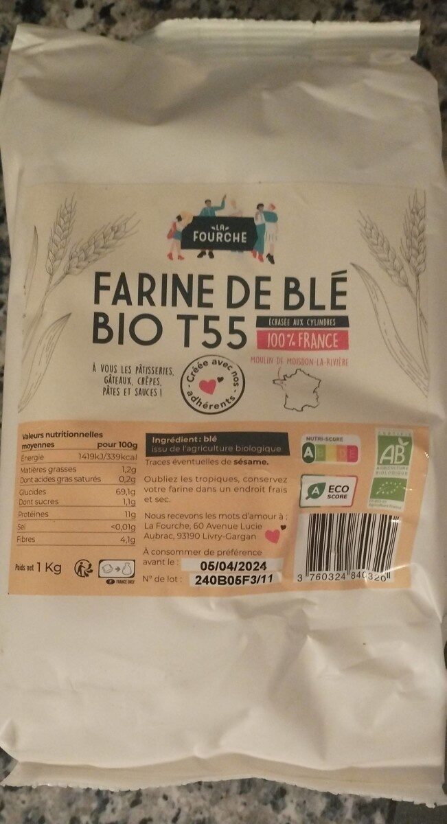 Farine de Blé bio T55 - Produit