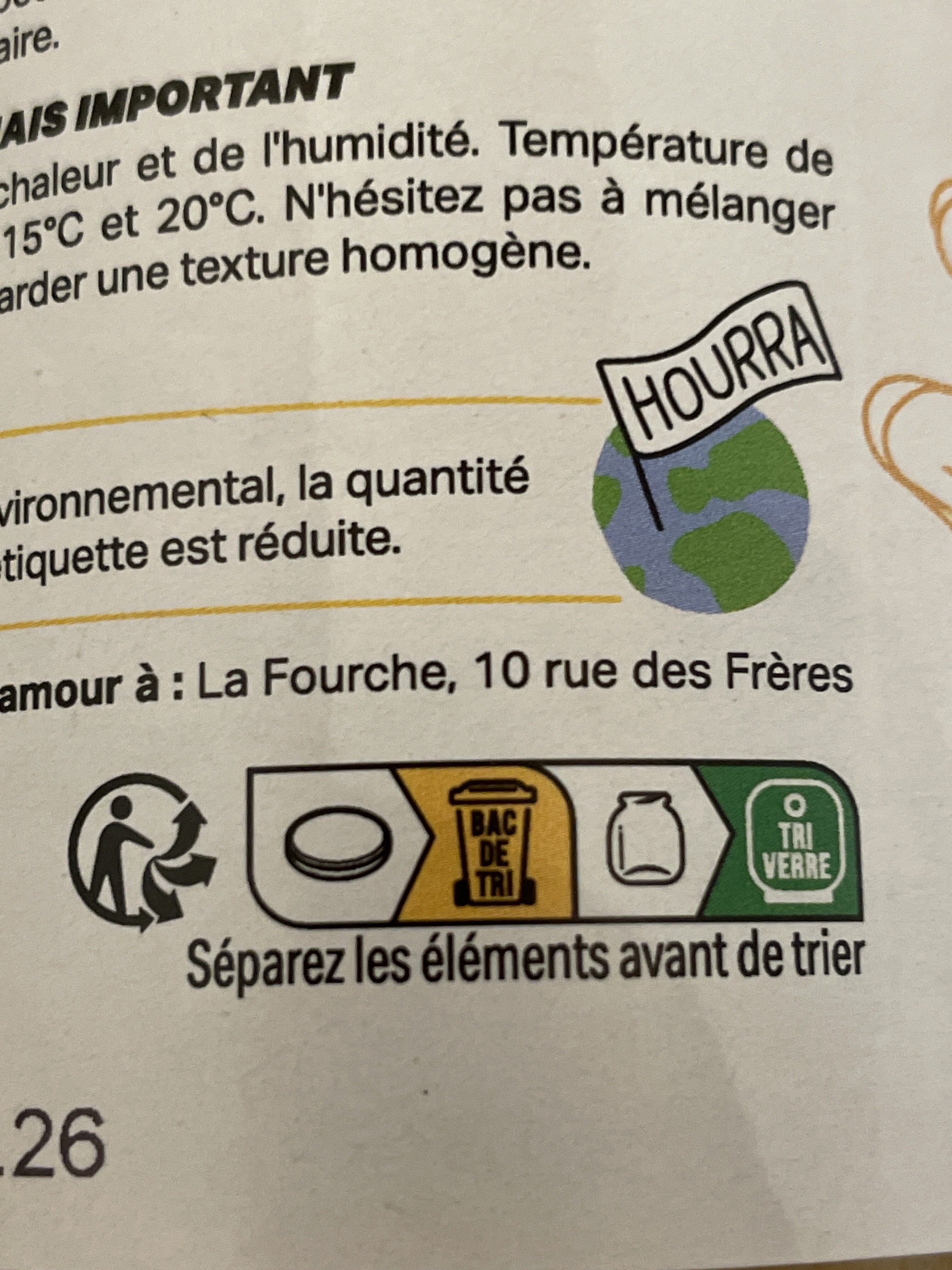 Puree de cajou - Instruction de recyclage et/ou informations d'emballage