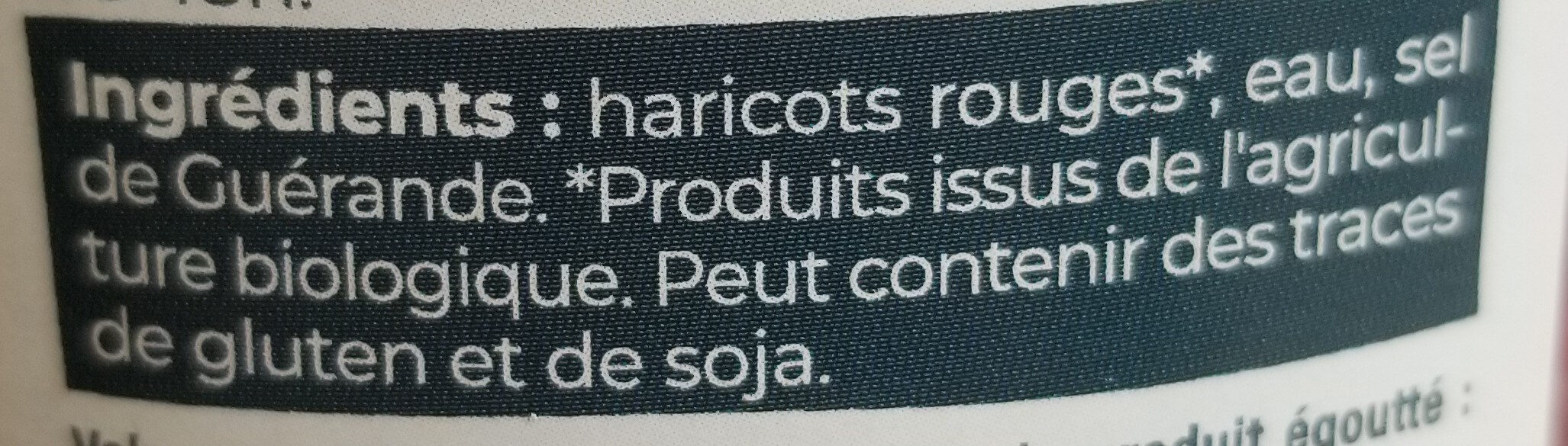 Haricots Rouges France Bio - Ingrédients
