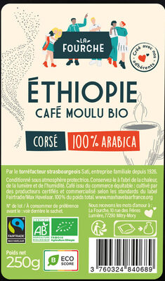 Café Moulu Corsé Arabica Éthiopie Bio Equitable - Ingrédients