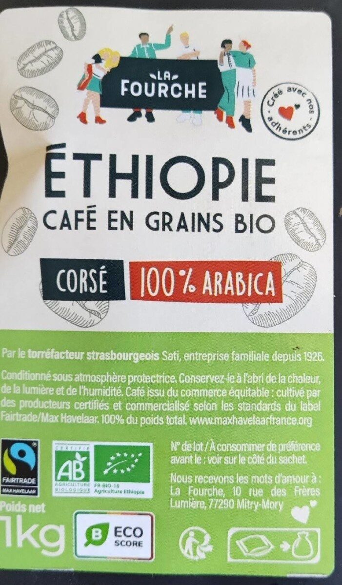 Café en Grains Corsé Arabica Bio Equitable - Produit