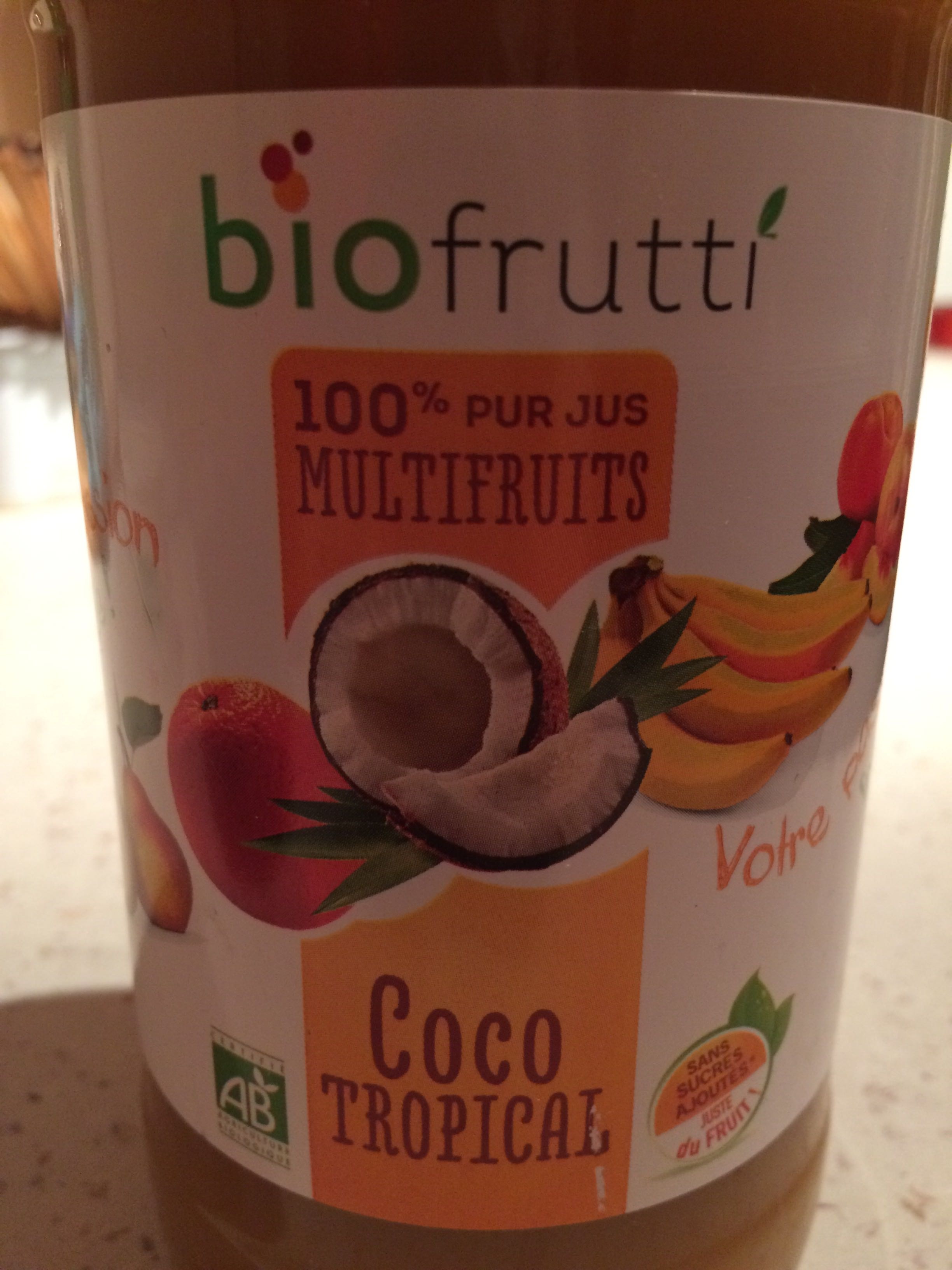 100 % pur jus multifruits Coco Tropical - Produit
