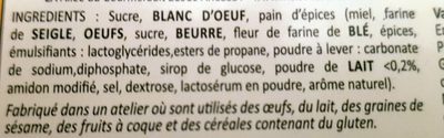 Les Arcelottes - Meringues au Pain d'Épices - Ingredients - fr