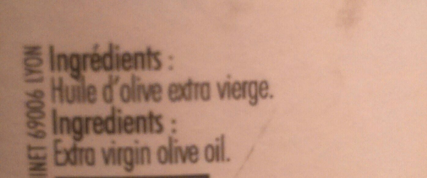 Huile d'olive - Ingrédients