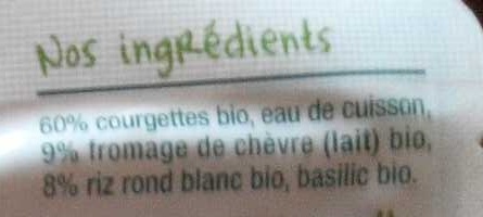 Risotto de courgettes - Ingredients - fr
