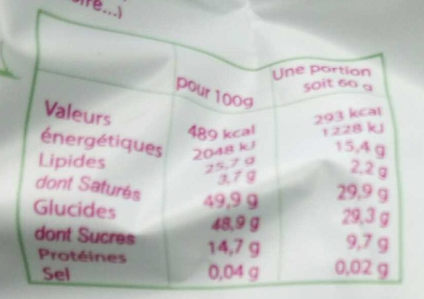 Macarons d'antan framboise acidulée - Nutrition facts - fr