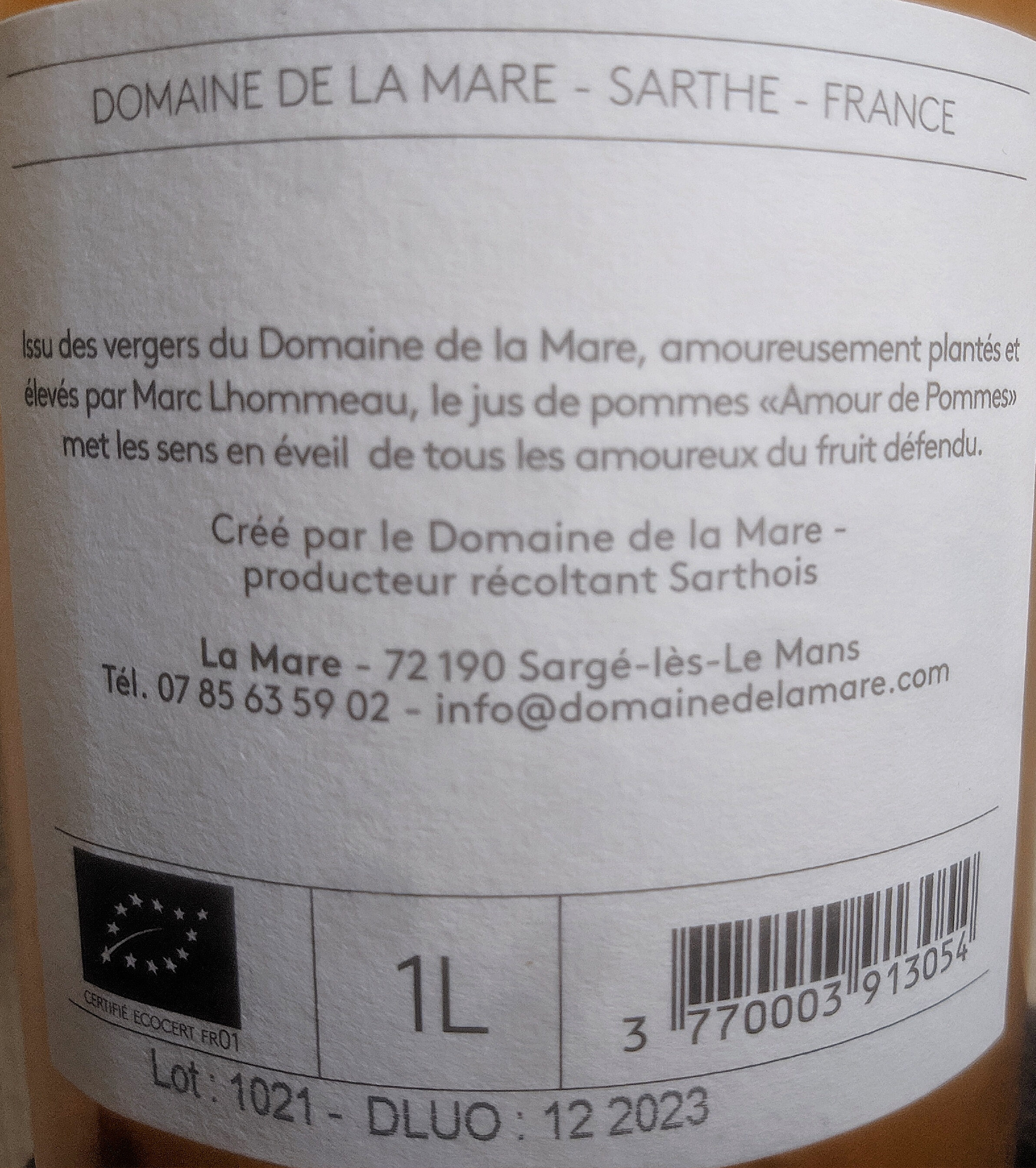 Un Amour de pommes - Recycling instructions and/or packaging information - fr