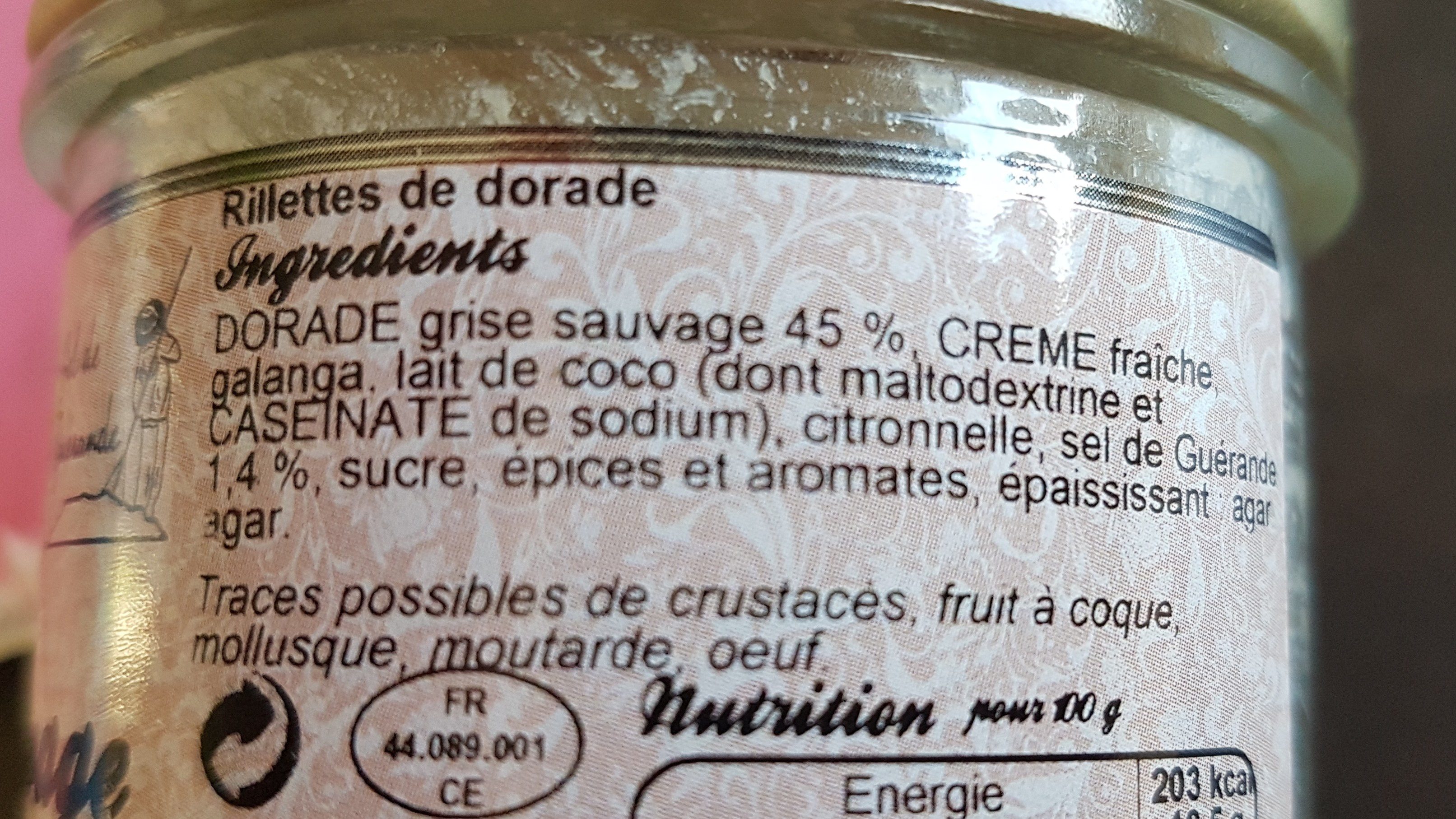 Dorade sauvage - Ingredients - fr