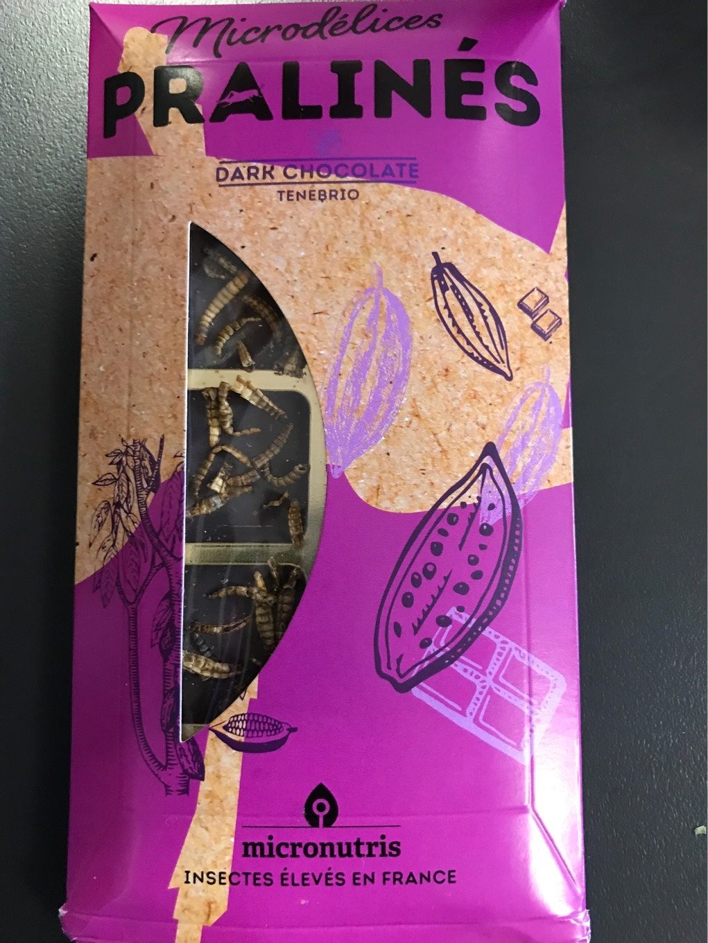 Carrés De Chocolat Praliné Aux Ténébrions Bio & Naturellement Sans Gluten - Produkt - fr