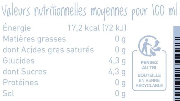 Kombucha Maté Agrumes - Voedingswaarden - fr