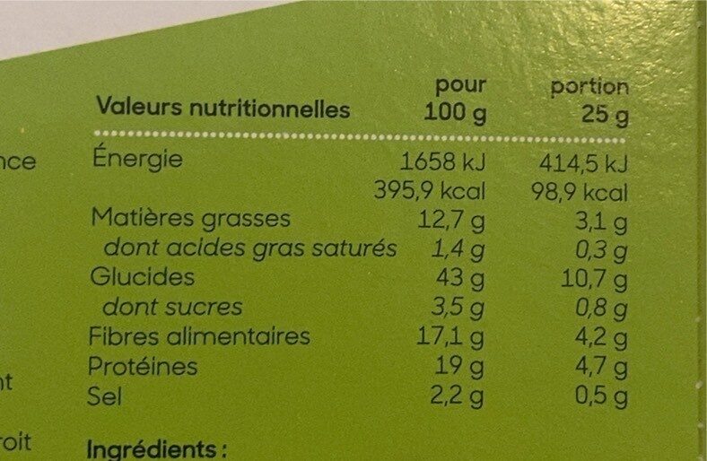 Pois chiches grillés Herbes de Provence & Poivre - Nutrition facts - fr