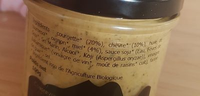 Crème de courgette chèvre & miel - Ingredients - fr