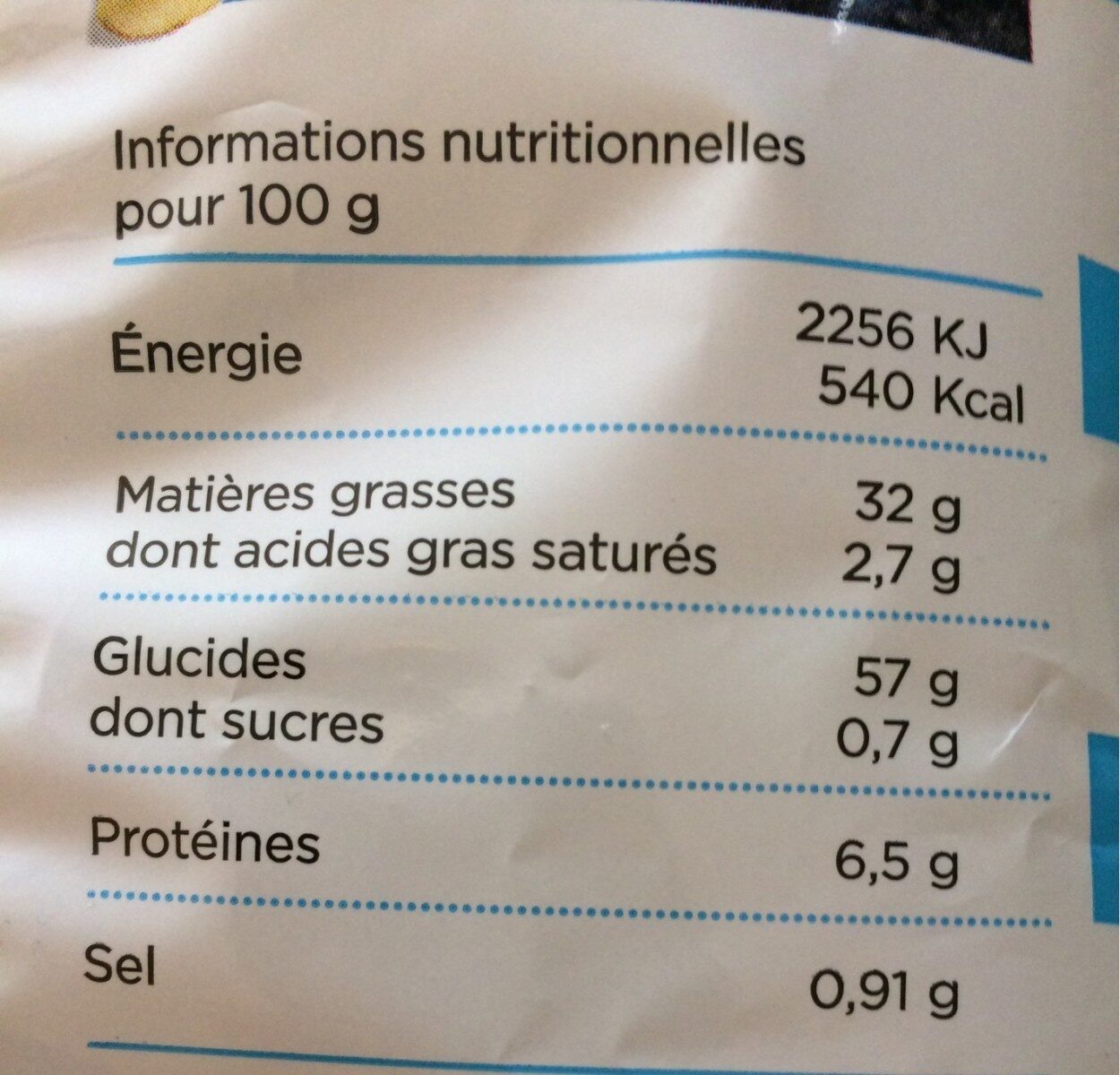 La fine picarde - Sel de mer - Nutrition facts - fr