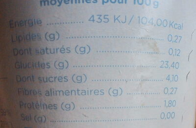 Brassé végétal au riz bio de Camargue nature - حقائق غذائية - fr