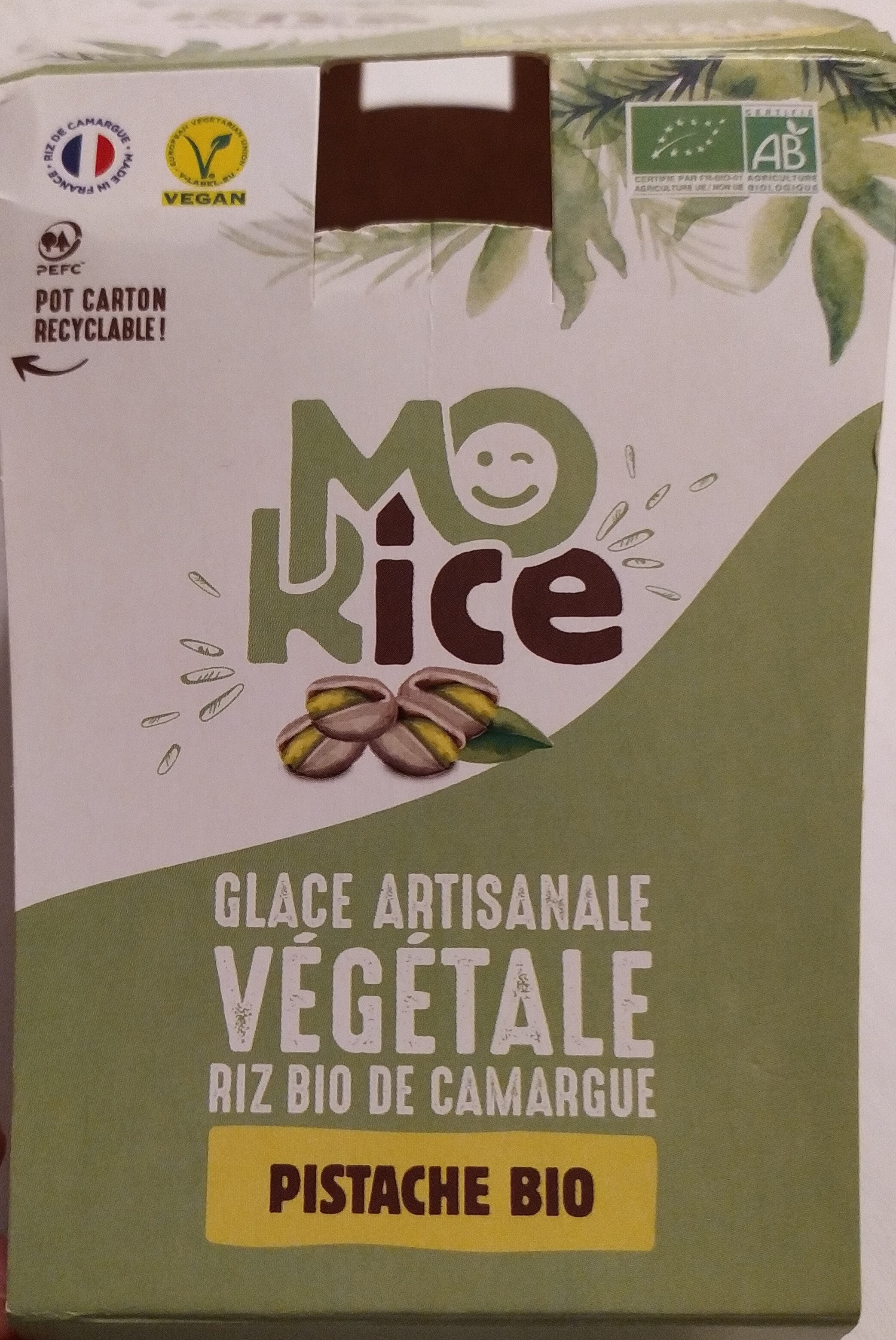 Glace artisanale végétale pistache bio - Produkt - fr