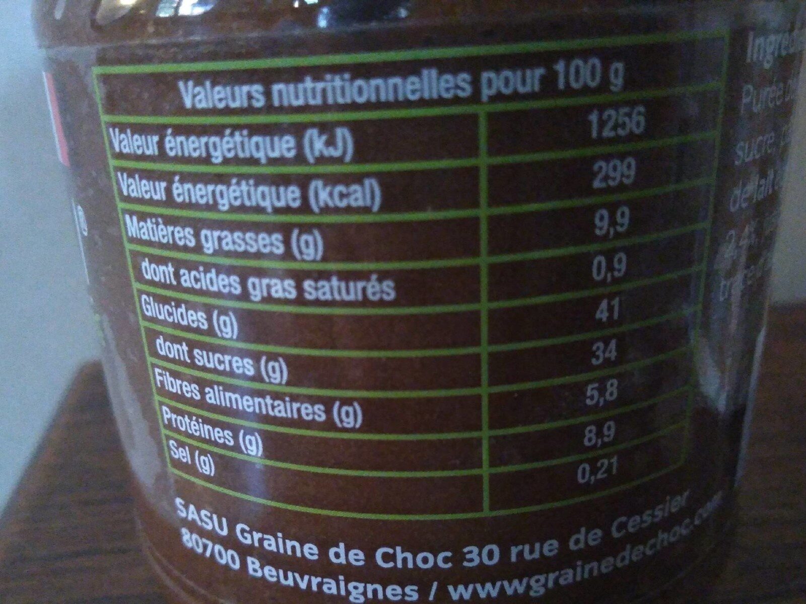 Tartimouss noisette cacao et lait - Nutrition facts - fr