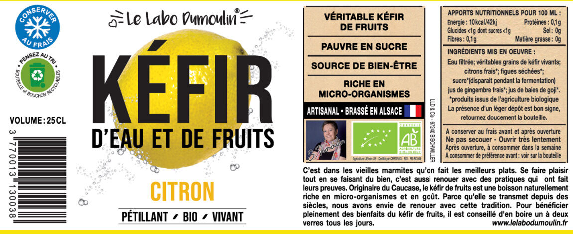 Kefir citron - Recyclinginstructies en / of verpakkingsinformatie - fr
