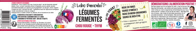 Légumes Fermentés Chou Rouge - Thym - Ingrediënten - fr