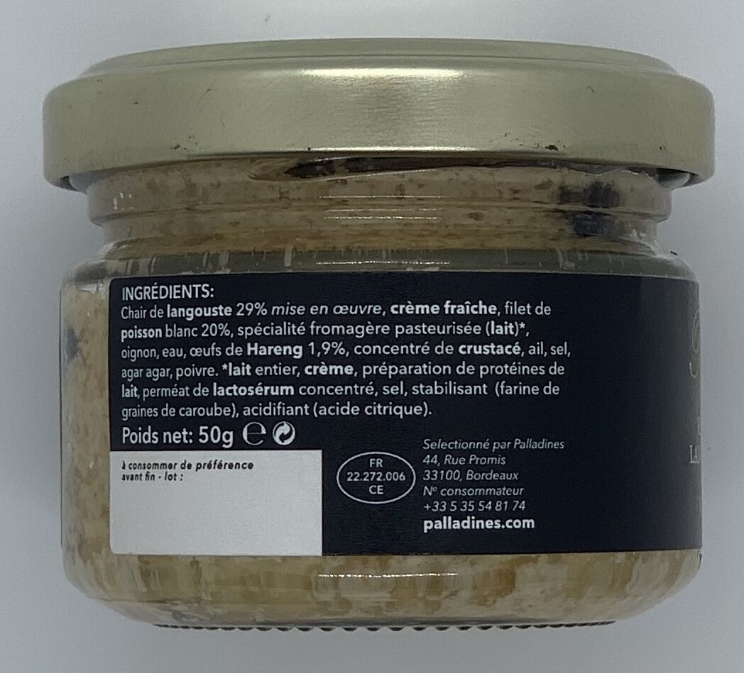 Rillettes de Langouste Royale au Caviar de Hareng - Ingredients - fr