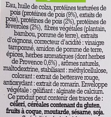 Chipos végétales aux herbes de Provence - Ingredients - fr
