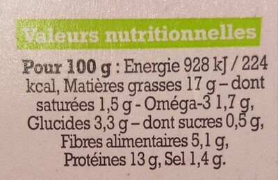 Chipos végétales aux herbes de Provence - Nutrition facts - fr