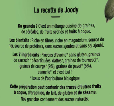 Granola Graines de courges - Pavot - Ingredients - fr