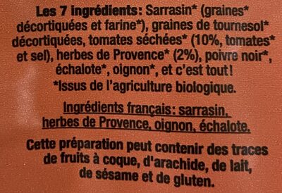 Crackers Tomate / Herbes de Provence - Ingredients - fr