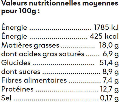 Granola Coco - Amande - Nutrition facts - fr