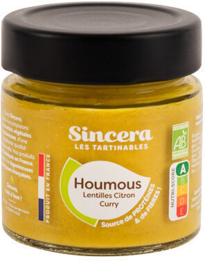 Houmous lentilles citron curry - Produit