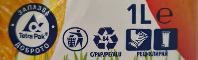 100% Сок от портокал - Recycling instructions and/or packaging information - bg