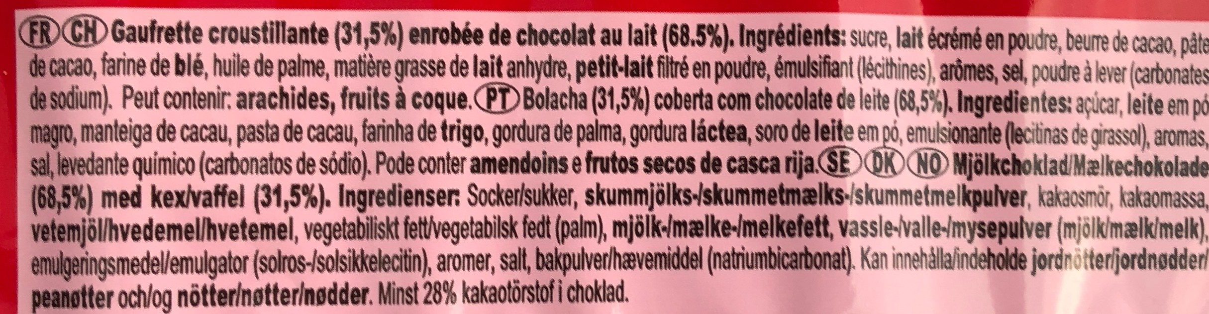 KITKAT Chunky 40g - Ingrediënten - fr