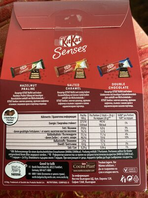 KitKat Senses - Tableau nutritionnel - de