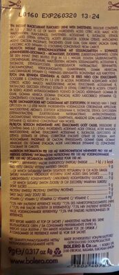 Bolero Essential Hydration Sugar Free Fruit Drink Pineapple - Nutrition facts - fr