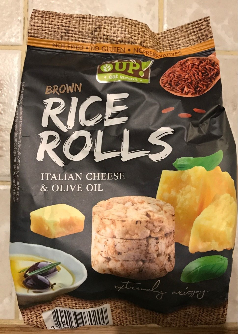 Mini galettes de riz brun à grains entiers saveur fromage italien - Product - fr