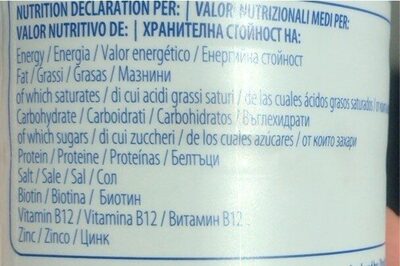 Collagene Water - Peach flavour - Tableau nutritionnel