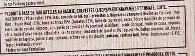 Tagliatelles crevettes basilic - Ingredienti - fr
